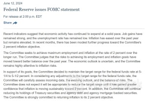 美联储最新“点阵图”暗示今年或只有1次降息 明后两年各降100基点