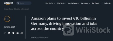 亚马逊继续大撒币战略 计划在德国投资100亿欧元
