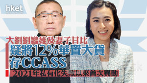 華人置業127｜大劉劉鑾雄及妻子甘比疑將12%華置大貨存CCASS 2021年私有化失敗以來首次異動