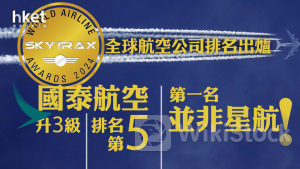 航空奧斯卡｜SKYTRAX 2024全球航空公司排名：國泰航空重返5甲兼擁兩項世一 、第一名並非星航 國泰：7月部分航班增人手