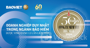 Bảo Việt - doanh nghiệp bảo hiểm duy nhất 12 năm liên tiếp được vinh danh “Danh sách 50 công ty niêm yết tốt nhất Việt Nam”