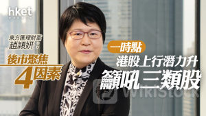 大行看法|東方匯理財富趙頴妍:後市聚焦四因素 一時點港股上行潛力升 籲吼三類股