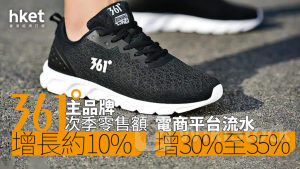 體育用品股|361度主品牌次季零售額增長約10% 電商平台流水增30%至35%