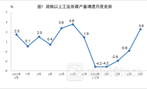 2024年6月份能源生产情况