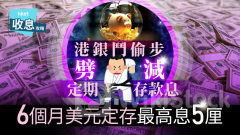 美元定存｜美元定存罕現劈息浪 半年定期存款險守5厘