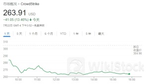 Crowdstrike股价再度暴跌 全球技术故障影响仍在继续