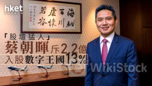 視覺特效股｜「股壇猛人」蔡朝暉斥2.2億掃入數字王國13%