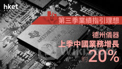 美股業績｜德州儀器上季盈利勝預期、第三季業績指引理想 中國業務增長約20%